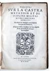 MILITARIA  DU CHOUL, GUILLAUME. Discours sur la Castramentation et Discipline Militaire des Romains.  1567